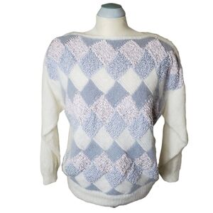 Vintage  Smith's Bermuda Front Woven Knit Sweater Size Large